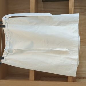 White Cotton YSL Skirt with Slit